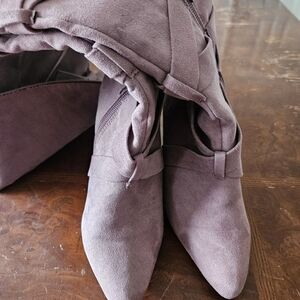 Women's Suede Ankle Boots - Purple